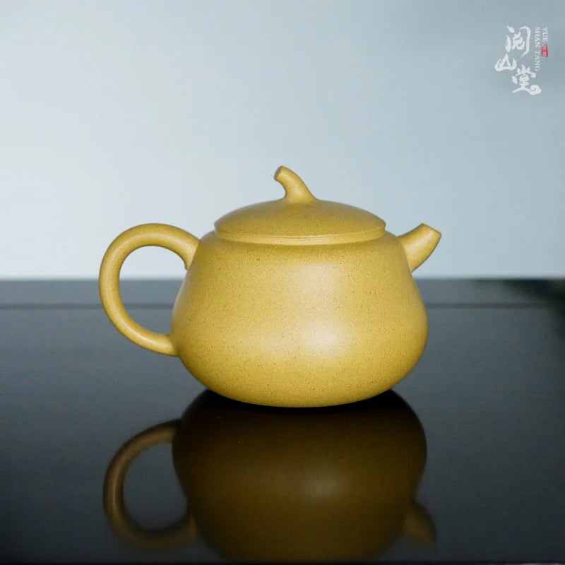 Yueshan Hall Gourd Golden Sesame Segment Cloud Sand Style National Worker Supervision Fluke Small Purple Clay Pot