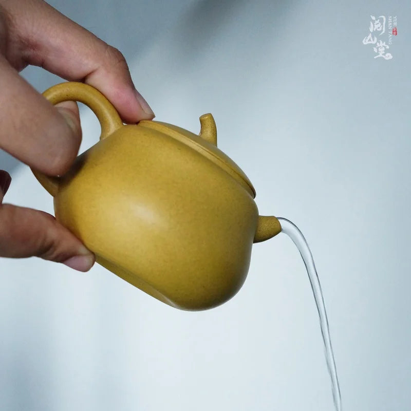 Yueshan Hall Gourd Golden Sesame Segment Cloud Sand Style National Worker Supervision Fluke Small Purple Clay Pot