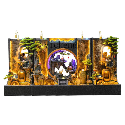 ZC Outdoor Large Company Water Curtain Wall Water Screen Entrance Hall Villa Courtyard Floor Hotel Lobby Decoration