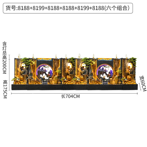 ZC Outdoor Large Company Water Curtain Wall Water Screen Entrance Hall Villa Courtyard Floor Hotel Lobby Decoration