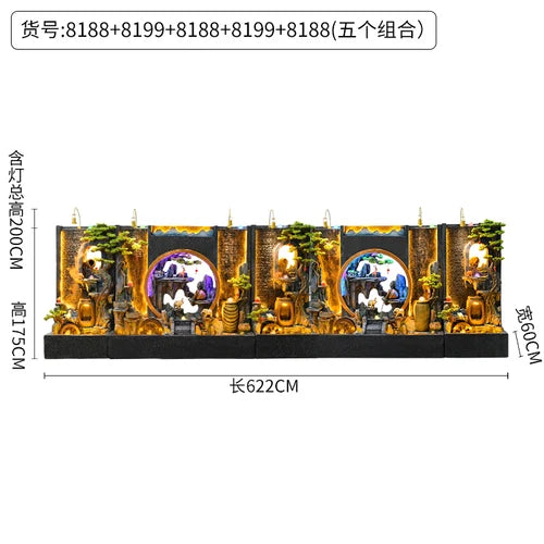 ZC Outdoor Large Company Water Curtain Wall Water Screen Entrance Hall Villa Courtyard Floor Hotel Lobby Decoration