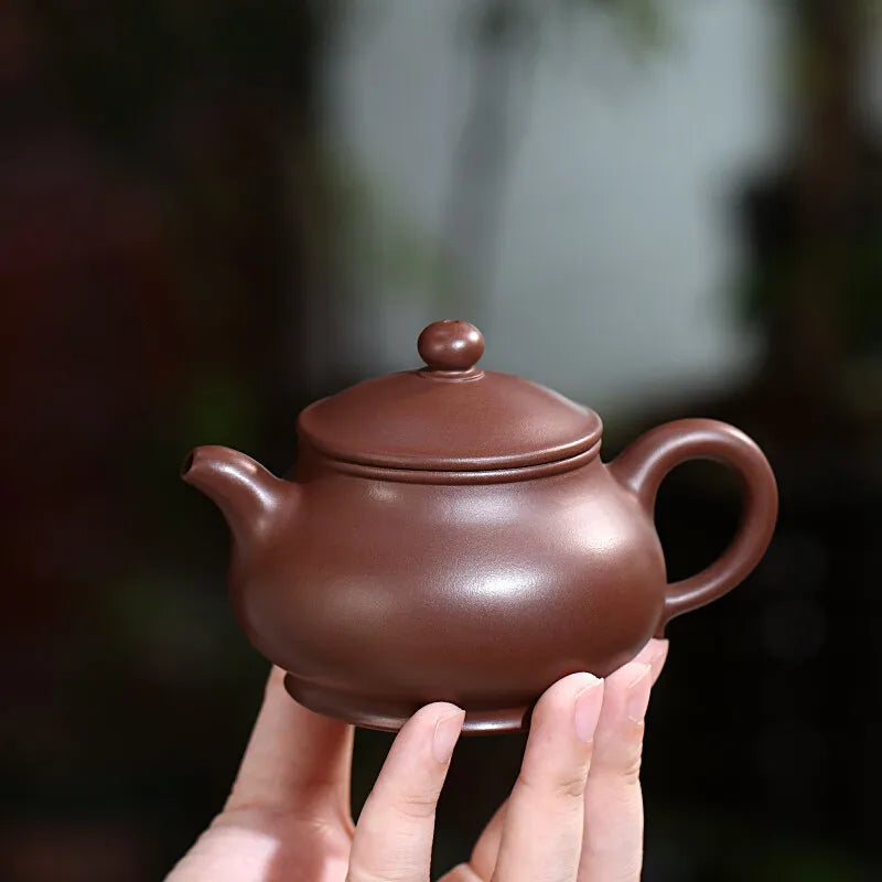 Zanghutianxia Small Capacity Yixing Purple Clay Pot Handmade Kung Fu Teaware Single Pot Crude Ore Old Purple Clay Household Teap