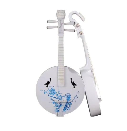 Zhong Ruan Medium Ruan Blue and white porcelain pattern Chinese String Instrument