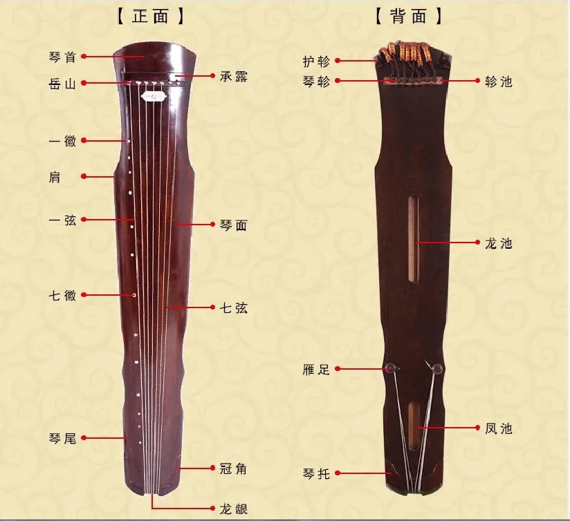 chinese guqin fu xi Type Lyre Practice Collection of Chinese 7 Strings Ancient Zither Chinese Musical Instruments zither