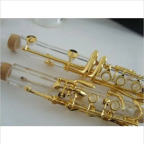 MMOOKA clear Bb KEY clarinet kit real gold plated parts case / grease/ cleaning cloth
