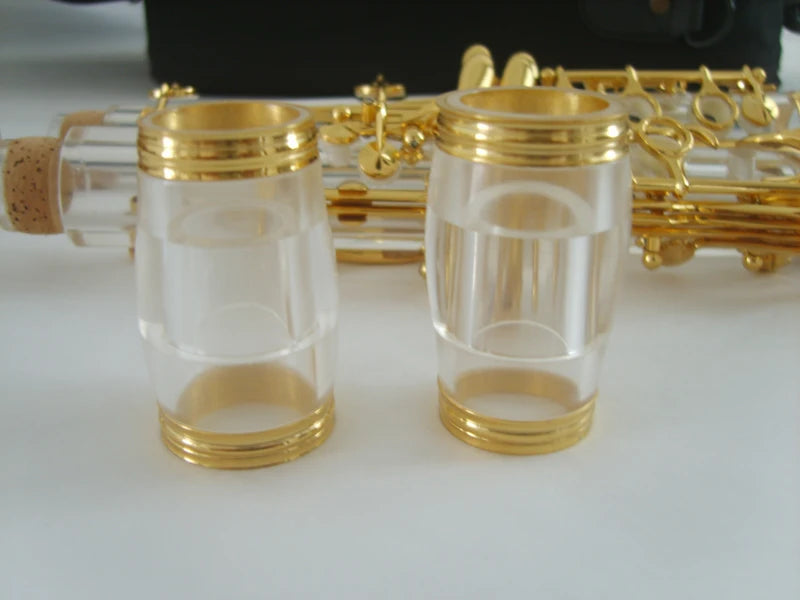 MMOOKA clear Bb KEY clarinet kit real gold plated parts case / grease/ cleaning cloth