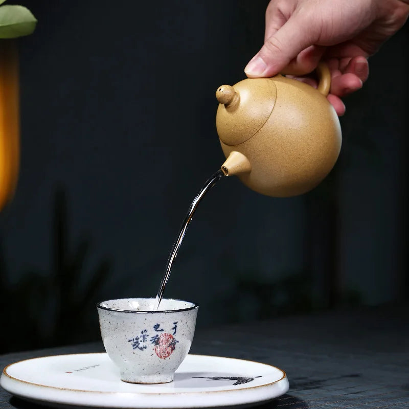 cold gold hidden pot of the world are recommended yixing Duan Ming type sketch of the egg teapot with a small capacity