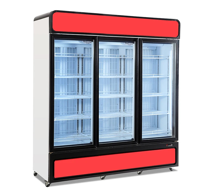 commercial display chiller supermarket refrigeration equipment glass door upright fridge refrigerator