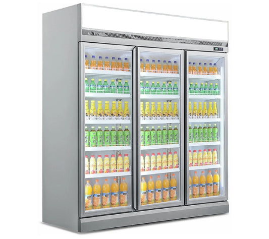 commercial drink display chiller ice cream freezer glass upright display refrigerator
