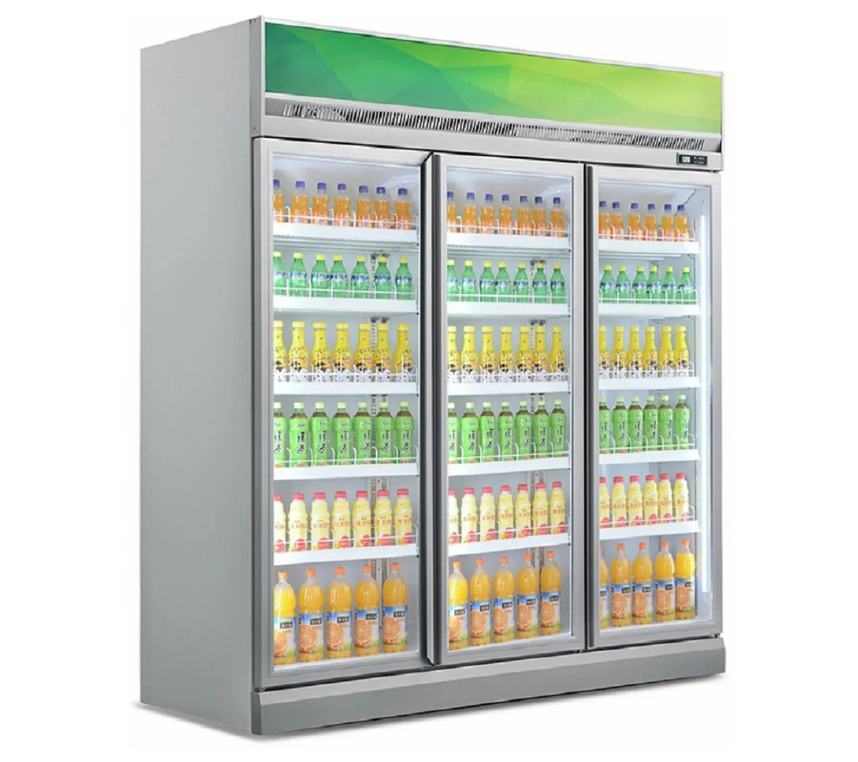 commercial drink display chiller ice cream freezer glass upright display refrigerator