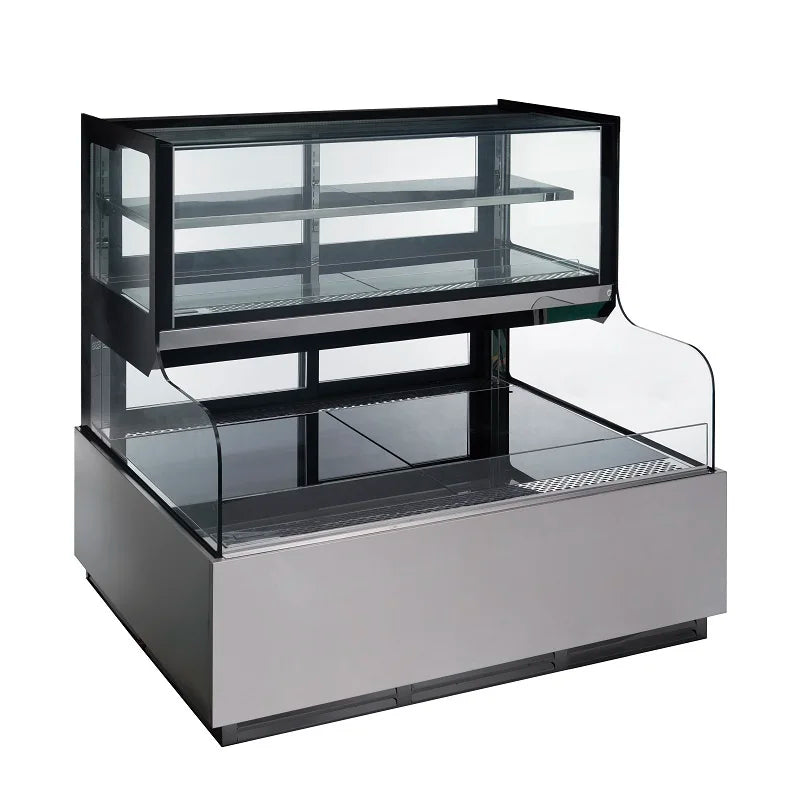 commercial upright refrigeration tool transparent glass door display fridge cake chiller refrigerator cabinet