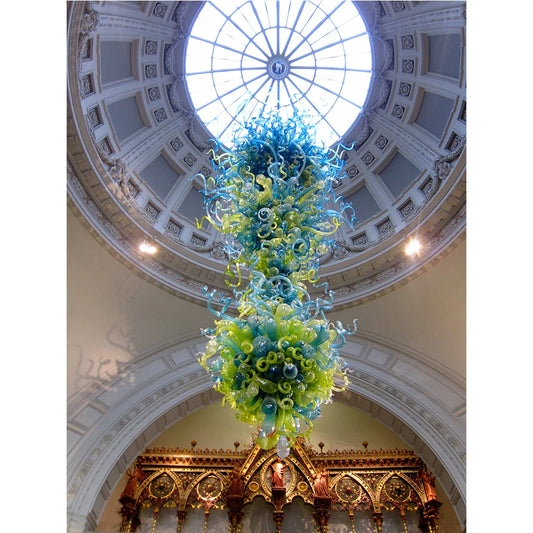 contemporary villa hotel decoration hanging pendant lights art chihuly hand blown murano glass chandelier
