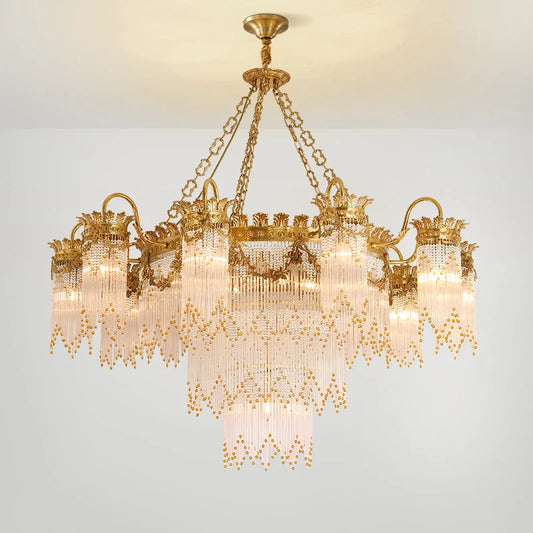 copper crystal chandelier French living room restaurant bedroom palace court luxury atmosphere Hotel Villa creative lamps