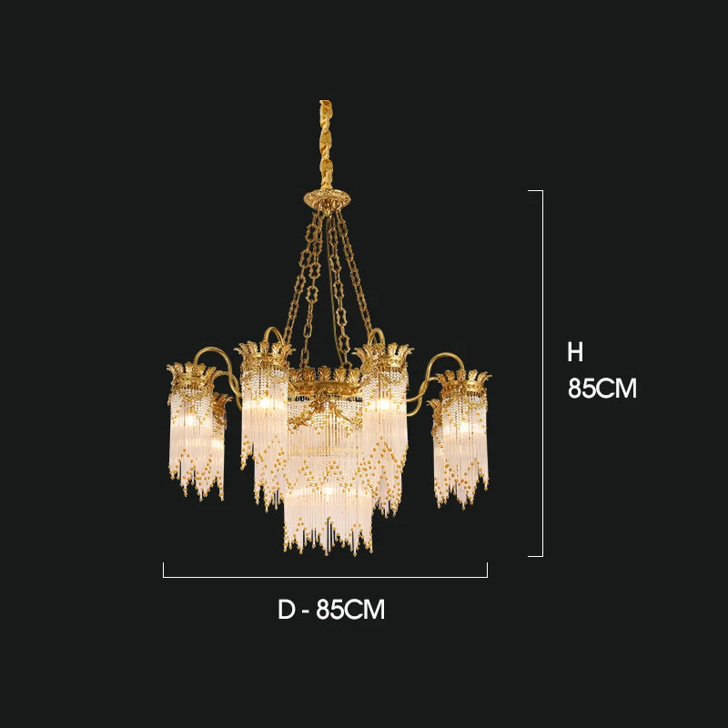 copper crystal chandelier French living room restaurant bedroom palace court luxury atmosphere Hotel Villa creative lamps