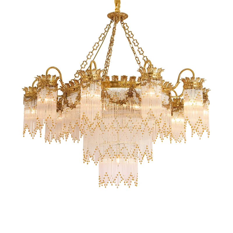 copper crystal chandelier French living room restaurant bedroom palace court luxury atmosphere Hotel Villa creative lamps
