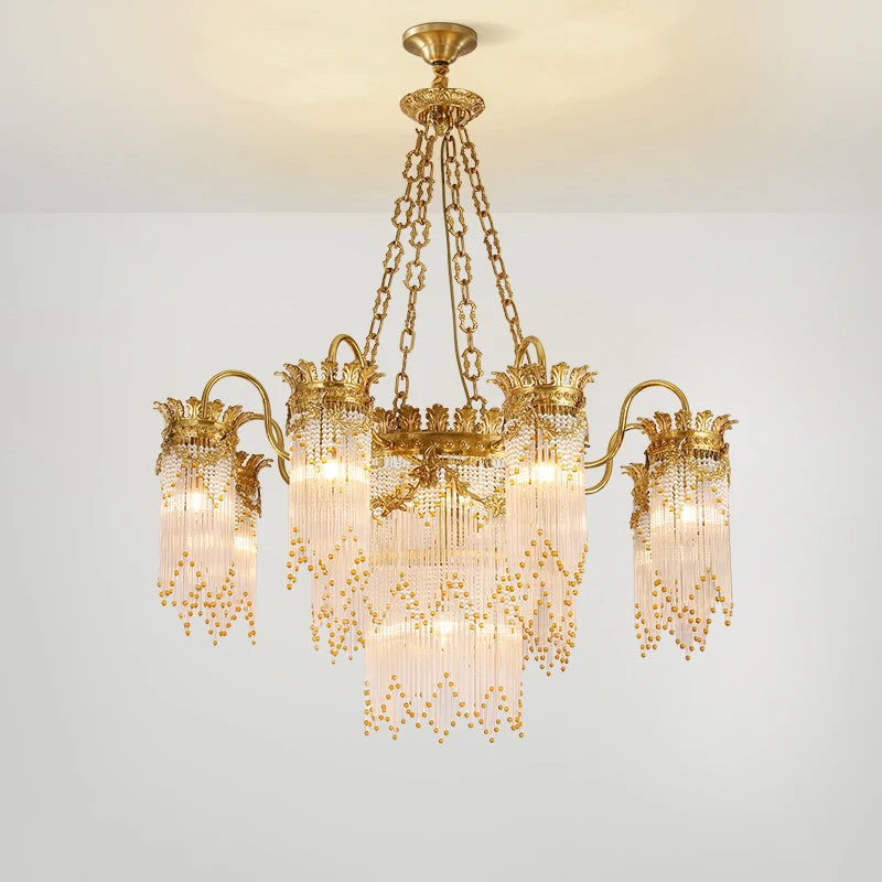 copper crystal chandelier French living room restaurant bedroom palace court luxury atmosphere Hotel Villa creative lamps