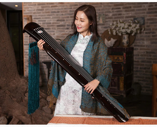 dark brown guqin fu xi Type Lyre Chinese 7 Strings Ancient Zither Chinese Musical Instruments zither dried solid AAA fir Guqin