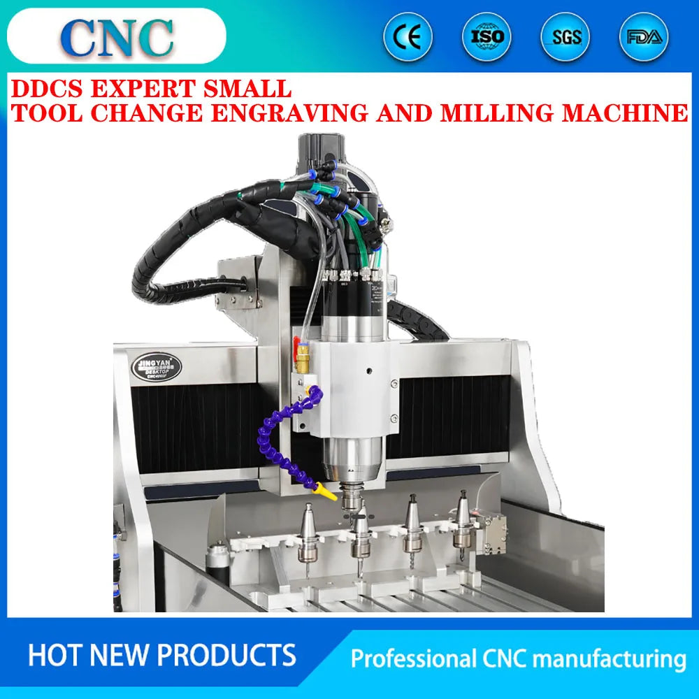 ddcs-expert CNC 3AXIS engraving machine small automatic tool change precision engraving machine processing with knife library