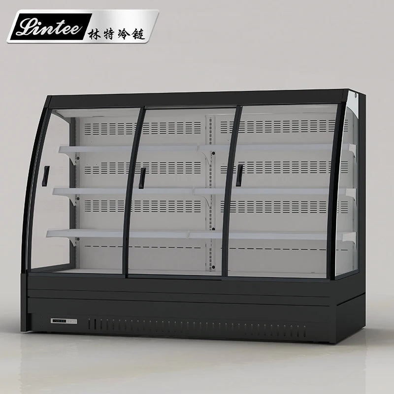 display fridge supermarket showcase for fruits and vegetables Glass Door Vertical Display Freezer Commercial Freezer