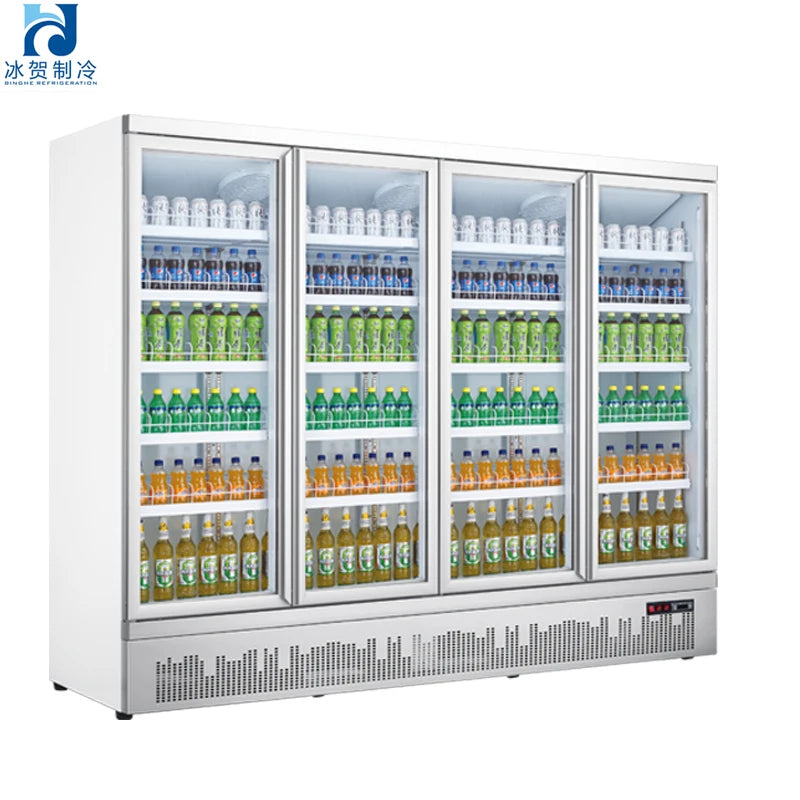 fresh-keeping cabinet freezer 3 door beverage Refrigerated display cabinet commercial 4 door refrigerator supermarket