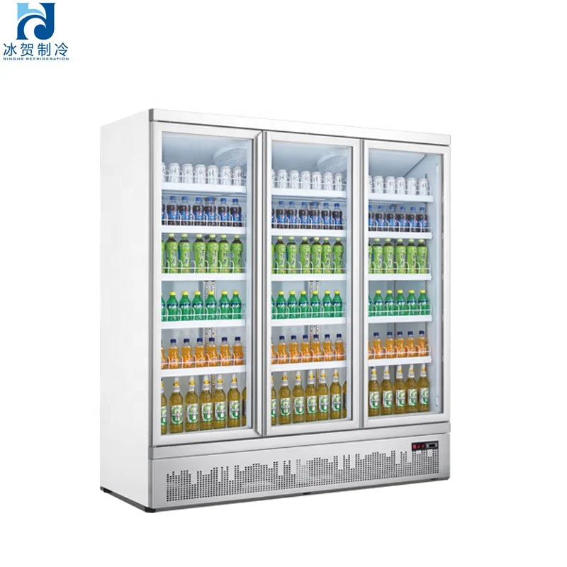 fresh-keeping cabinet freezer 3 door beverage Refrigerated display cabinet commercial 4 door refrigerator supermarket