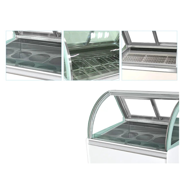 gelato refrigerator electric food cake ice cream display freezer cabinet