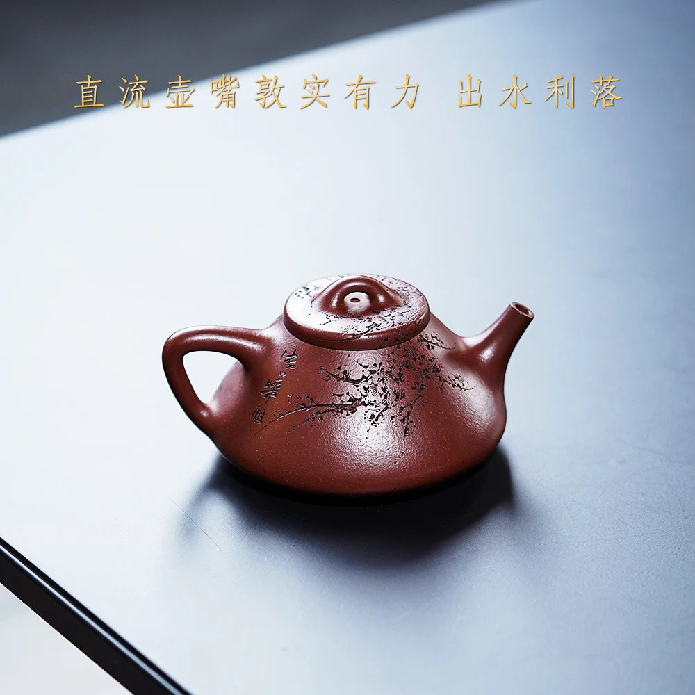 |high-grade Yixing purple clay pot Master Zhang Yechun handmade raw ore bottom trough clear tea pot ziye ladle pot