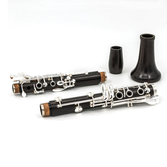 MMOOKA hight quality 17 Keys Professional Silver Plated black Bb Ebony clarinet