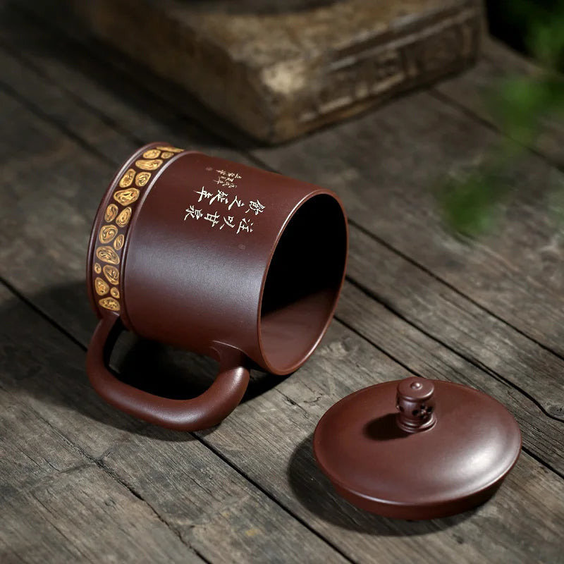 joy pot 】 yixing recommended the engineering ChuLiQiang all hand undressed ore old purple clay ground mud oasis glass