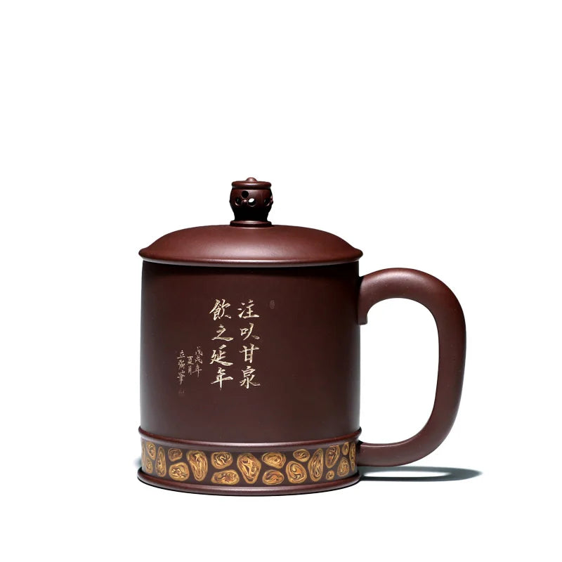 joy pot 】 yixing recommended the engineering ChuLiQiang all hand undressed ore old purple clay ground mud oasis glass