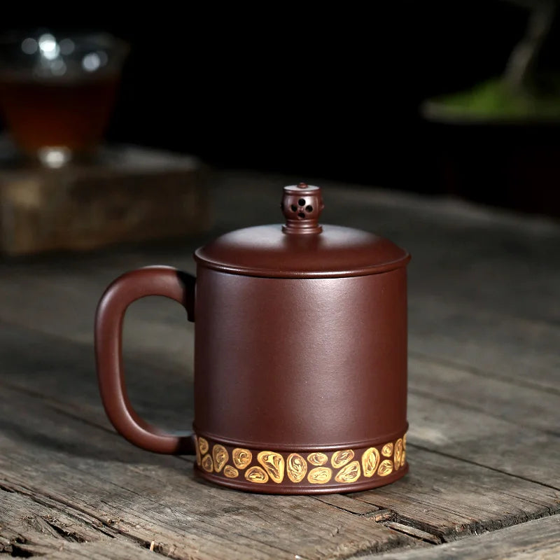 joy pot 】 yixing recommended the engineering ChuLiQiang all hand undressed ore old purple clay ground mud oasis glass