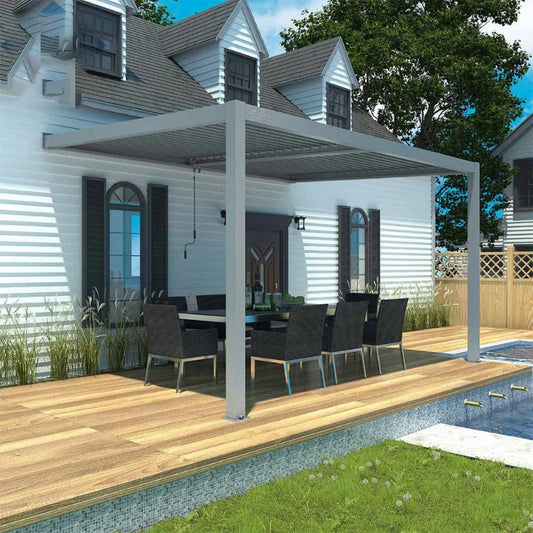 louvre roof pergola aluminum retractable canopy pergola Luxury Garden Gazebo Patio Cover Roof Canopy Louver Roof