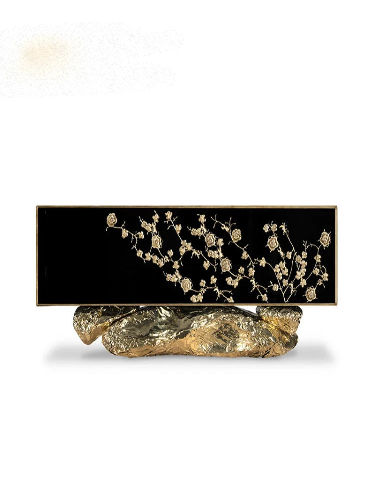 luxury modern design metal stump solid wood locker can do marble top sideboard buffet cabinet