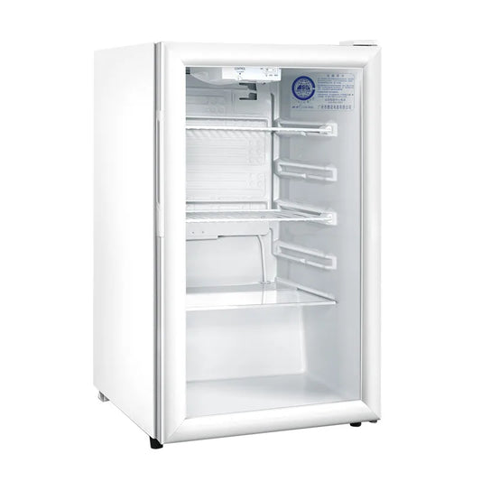 mini glass door beverage display fridge refrigerator