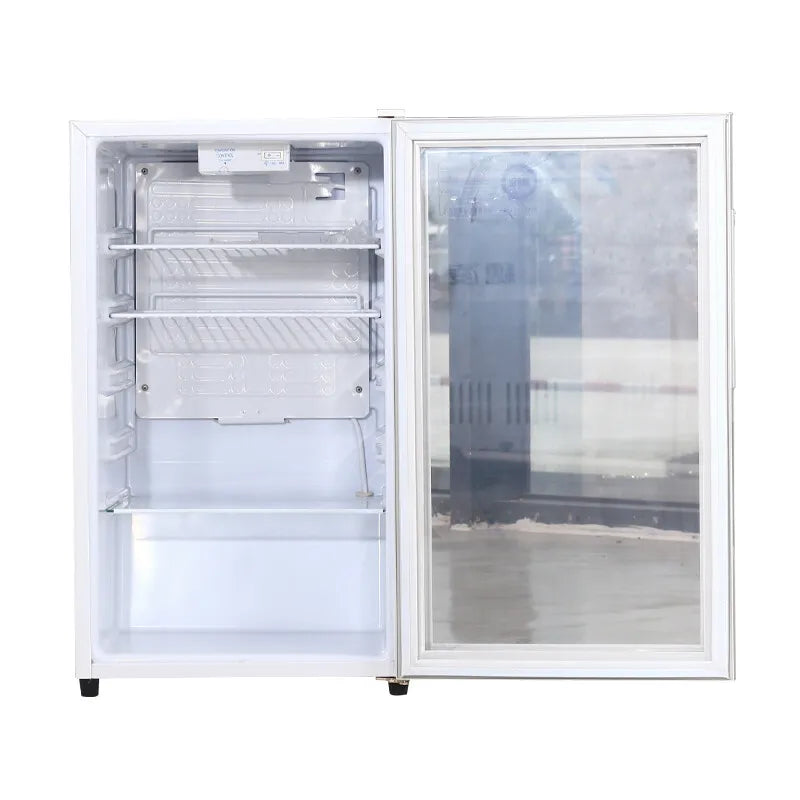 mini glass door beverage display fridge refrigerator