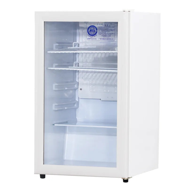 mini glass door beverage display fridge refrigerator
