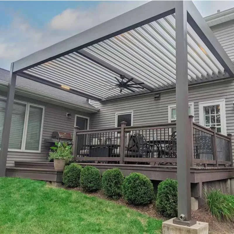 modern aluminum pergola full cassette awning rainproof pergola electric pergola roof
