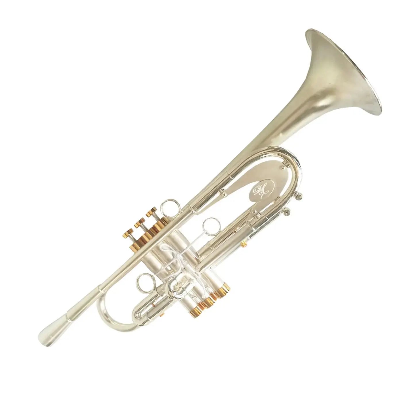 music B flat Bb key polish silver plated trumpet heavy metal plate