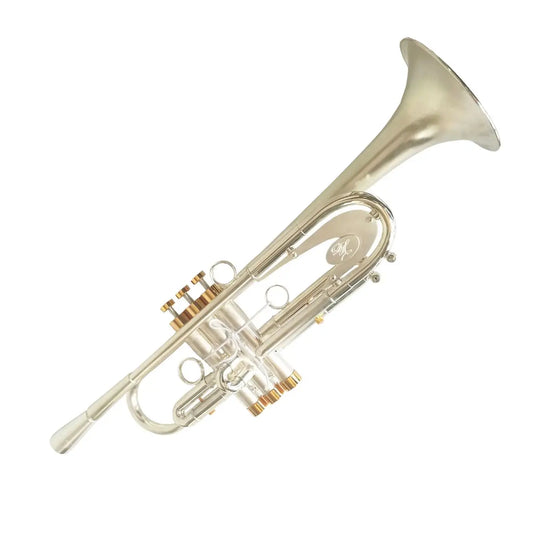 music B flat Bb key polish silver plated trumpet heavy metal plate