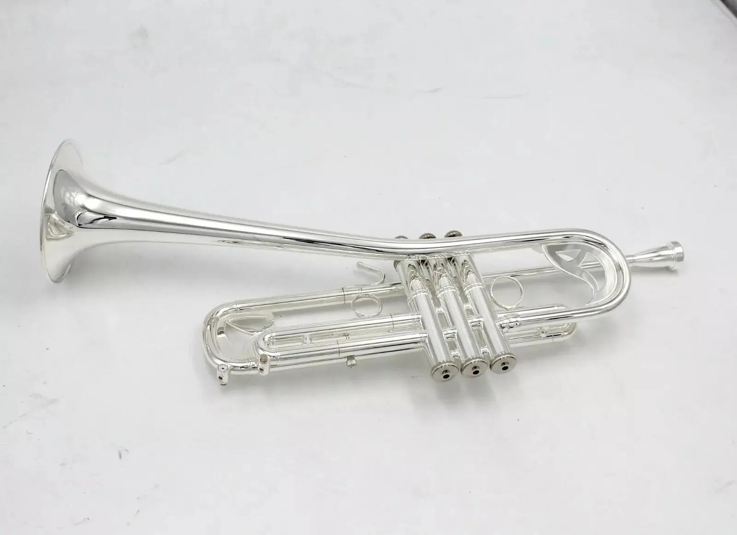 music Pro Bb key silver plated trumpet bell upward type
