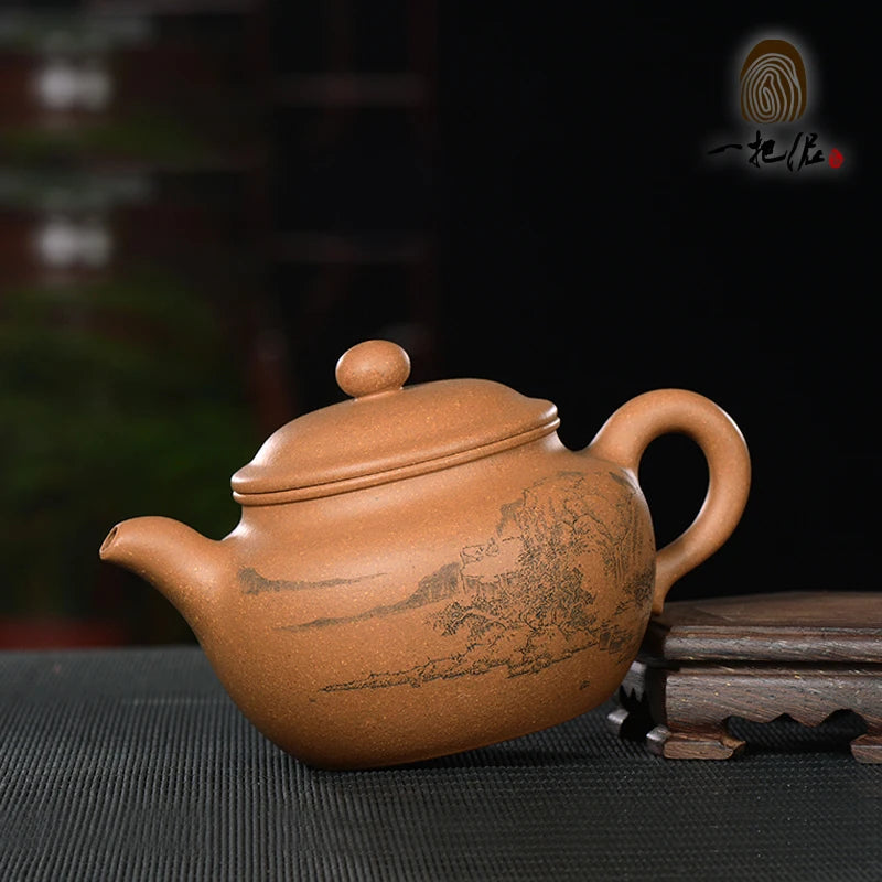 |of mud by the engineering feng wei ceramic tea-pot pure manual mountain home tea kettle collection period of mud