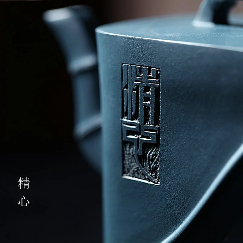 of the yixing handmade carved painting authentic recommended azure chlorite assistantengineer kung fu tea pot with tsui
