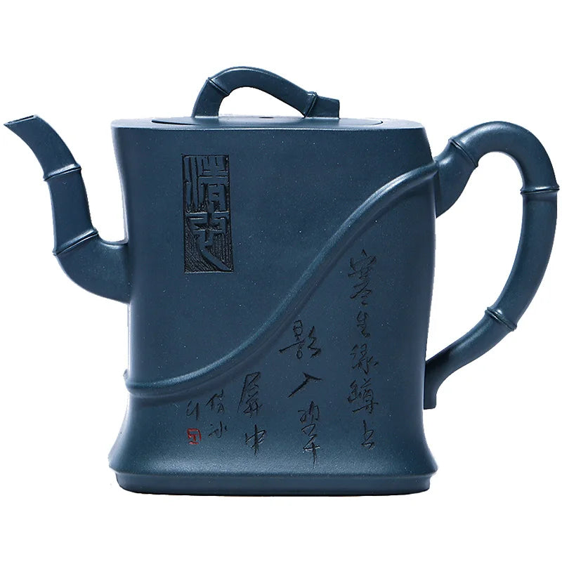 of the yixing handmade carved painting authentic recommended azure chlorite assistantengineer kung fu tea pot with tsui
