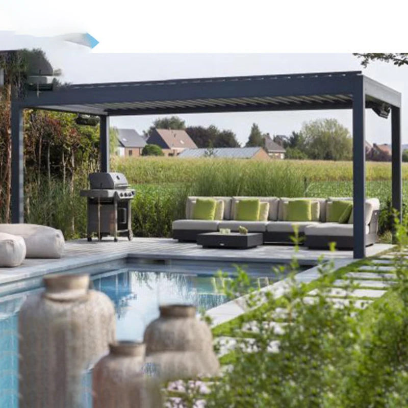 pergola motorized louver motorized waterproof pergola canopy Aluminium Pergola-aluminium Bioclimatic