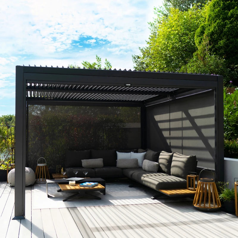 pergola motorized louver motorized waterproof pergola canopy Aluminium Pergola-aluminium Bioclimatic