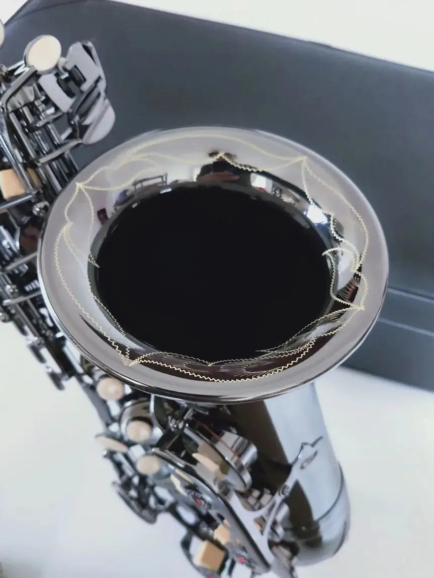 professional grade New Quality A-901E flat Alto saxophone Black Nickel Gold musical instruments Super played Sax