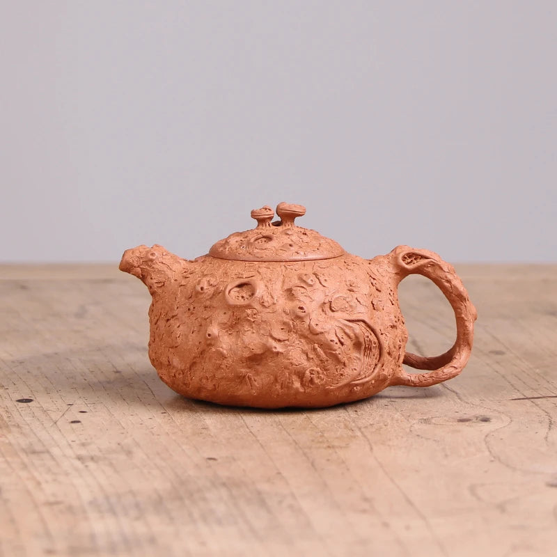 |pure manual undressed ore old piece of clay pot of ganoderma lucidum for spring zhang jianzhong all handmade