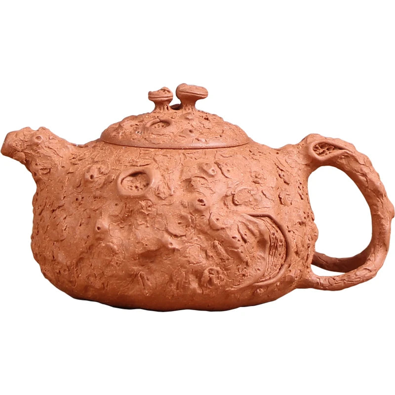 |pure manual undressed ore old piece of clay pot of ganoderma lucidum for spring zhang jianzhong all handmade