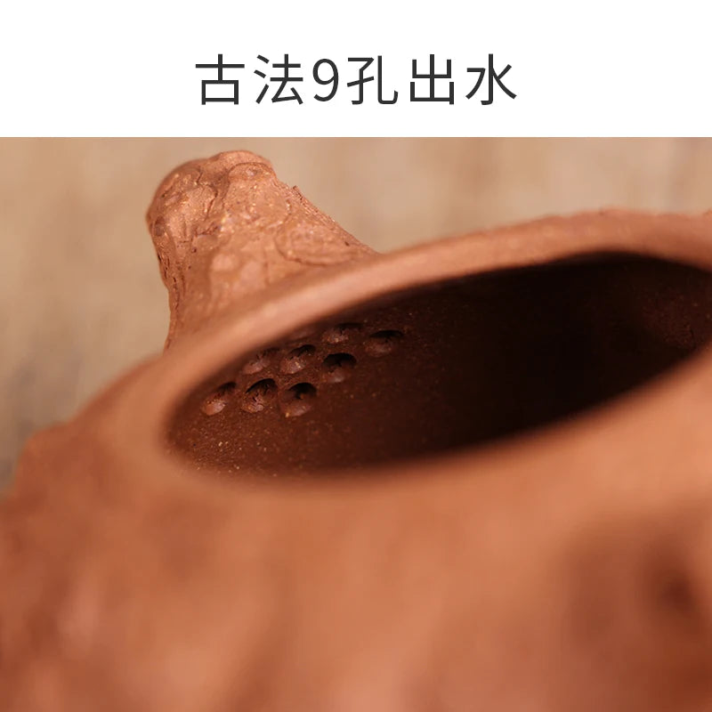 |pure manual undressed ore old piece of clay pot of ganoderma lucidum for spring zhang jianzhong all handmade