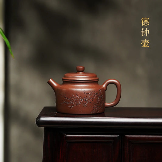 |spring boutique yixing are recommended by Zhang Yechun manual tea teapot undressed ore bottom groove qing DE clock pot